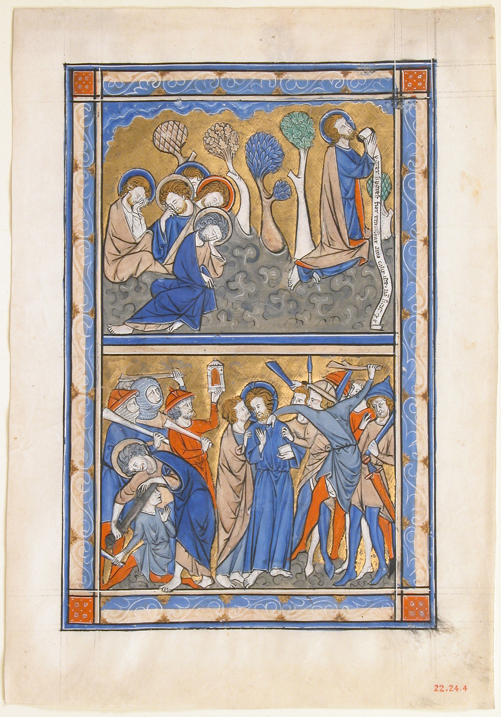 Cristo nel Getsmani e Tradimento di Cristo da Psalterio di Eleonora di Provenza[?], XIII sec., www.metmuseum.org